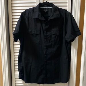 Marc Anthony Black Casual Button Down Shirt